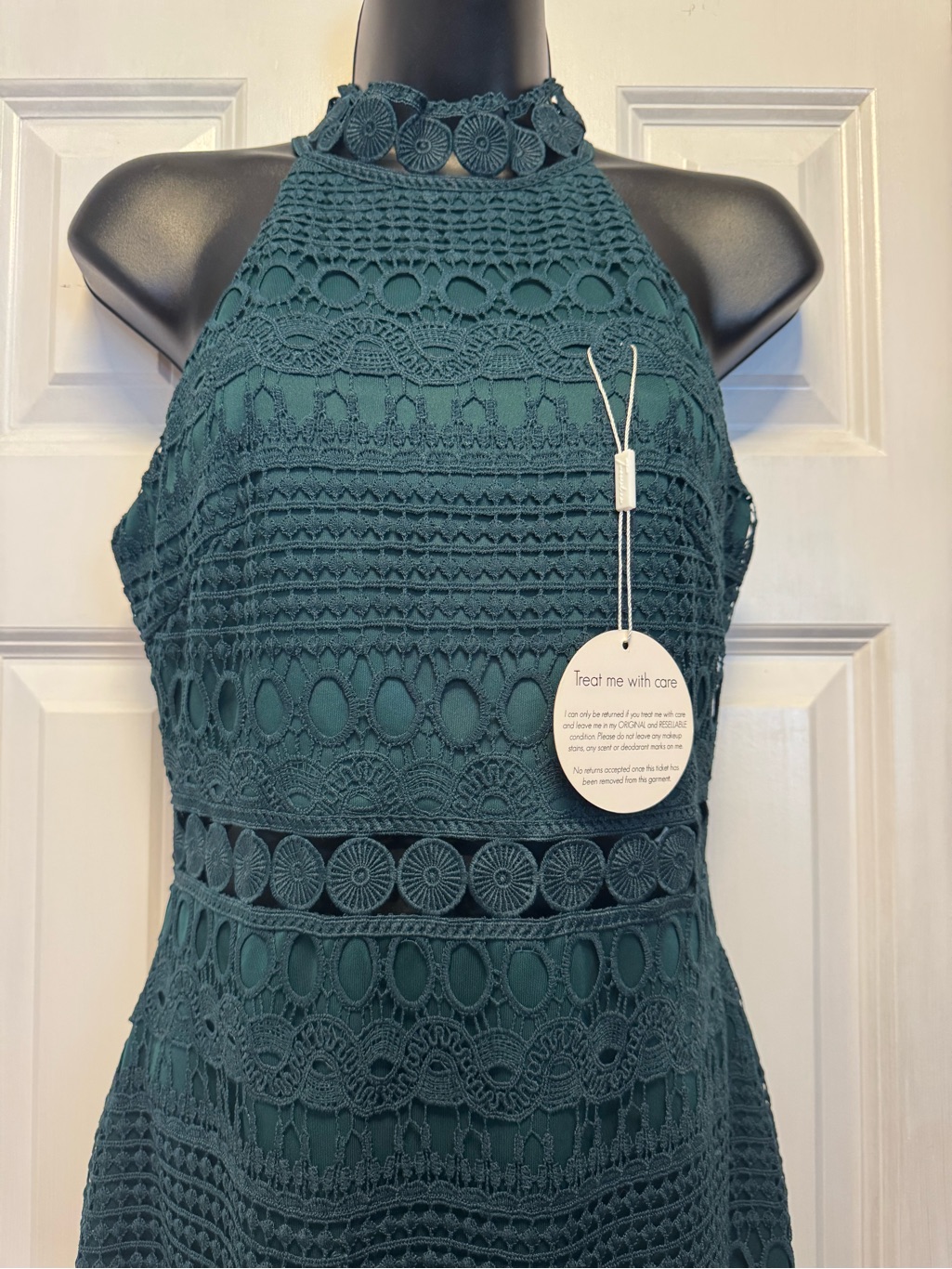 Twosisters The Label Rivers Midi Dress Emerald Green Lace Nwt Sz Us 4 Au 8 — image 5 of 8